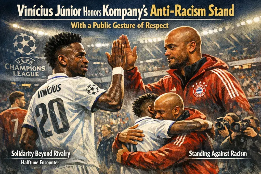 Vinícius Júnior Honors Kompany's Anti-Racism Stand With a Public Gesture of Respect