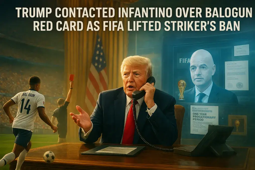 Trump Contacted Infantino Over Balogun Red Card as FIFA Lifted Striker's Ban