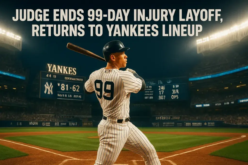 Judge Ends 99-Day Injury Layoff, Returns To Yankees Lineup